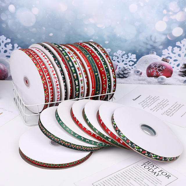 1cm 100 yards christmas ribbon gift packing strap