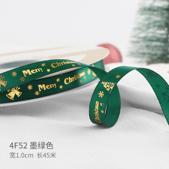 2.5cm 25 yards christmas gift packing ribbon