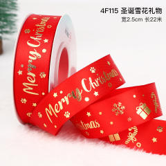 2.5cm 25 yards christmas gift packing ribbon