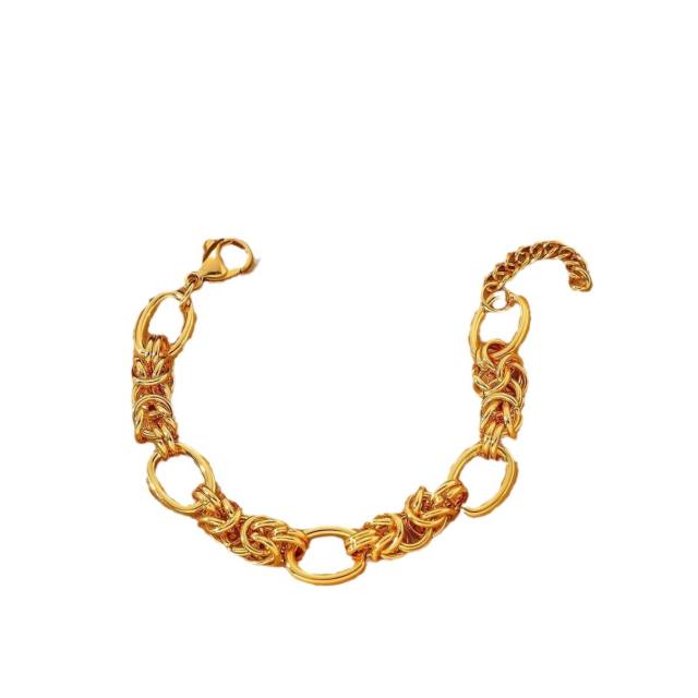 18KG chunky chain stainless steel bracelet set