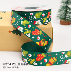 2.5cm 25 yards christmas gift packing ribbon