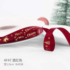 2.5cm 25 yards christmas gift packing ribbon