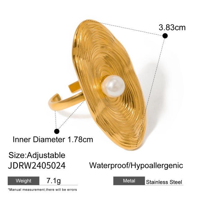 Hot sale gold color chunky stainless steel finger rings collection