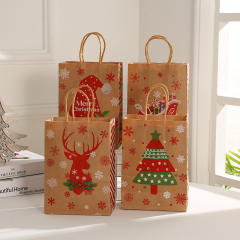 Christmas snowflake kraft paper bag gift bag