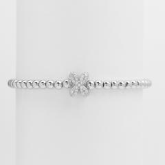 18KG diamond bubble letter initial letter copper bead bracelet