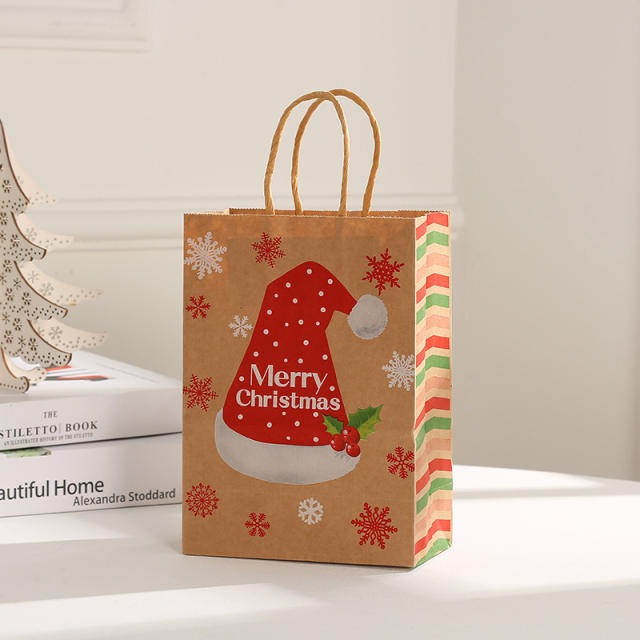 Christmas snowflake kraft paper bag gift bag