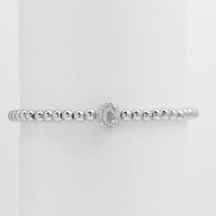 18KG diamond bubble letter initial letter copper bead bracelet