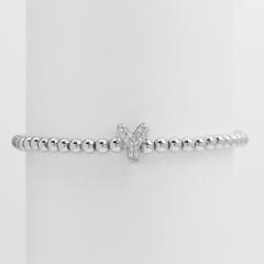 18KG diamond bubble letter initial letter copper bead bracelet