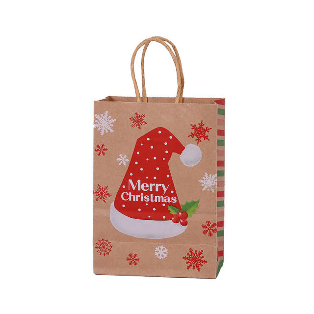 Christmas snowflake kraft paper bag gift bag
