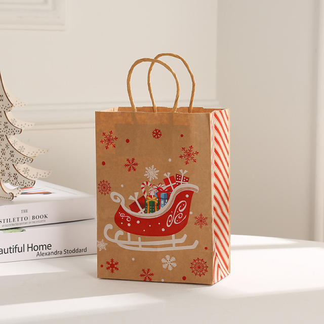 Christmas snowflake kraft paper bag gift bag
