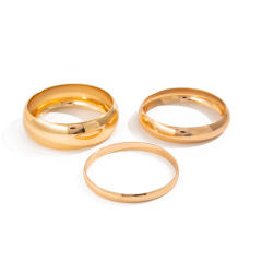 Chunky gold color iron women bangle band set