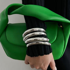 Chunky gold color iron women bangle band set