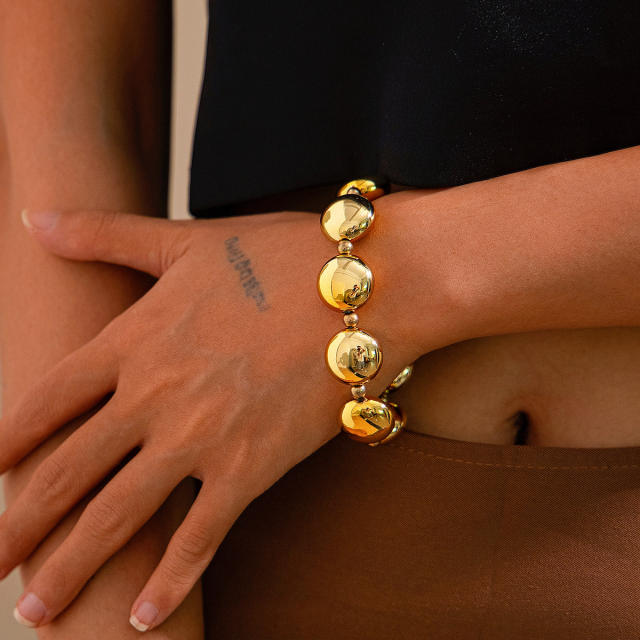 Chunky irregular CCB bead choker necklace bracelet set