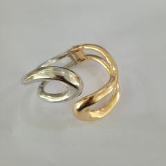 Vintage chunky alloy hollow out choker necklace bangle set
