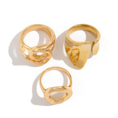 Chunky alloy finger rings stackable rings for women