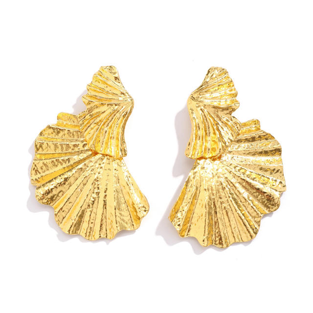 Punk trend gold silver color alloy chunky earrings