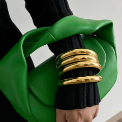 Chunky gold color iron women bangle band set
