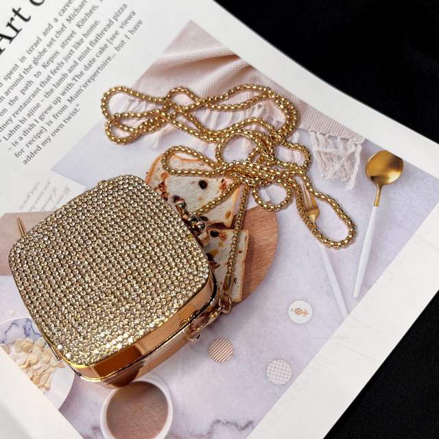 Mini acrylic diamond neat purse bag for women