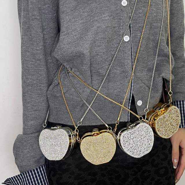 Mini acrylic diamond neat purse bag for women