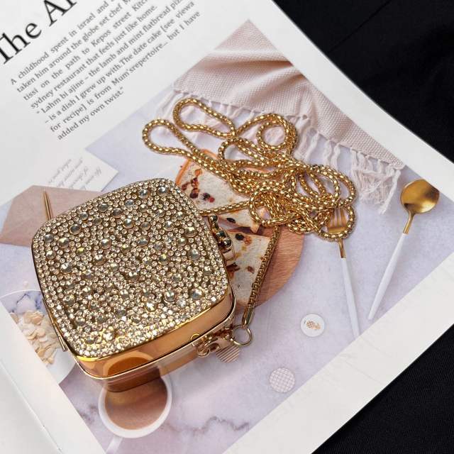Mini acrylic diamond neat purse bag for women