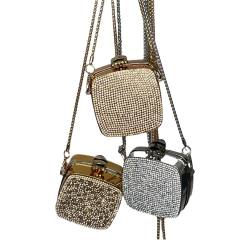 Mini acrylic diamond neat purse bag for women