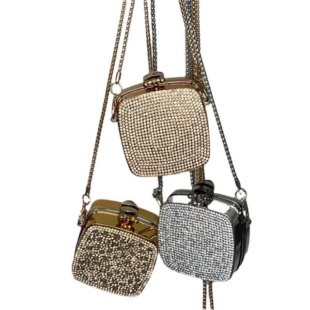 Mini acrylic diamond neat purse bag for women