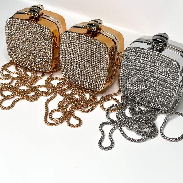 Mini acrylic diamond neat purse bag for women
