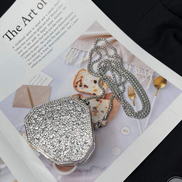 Mini acrylic diamond neat purse bag for women