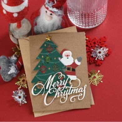 Vintage kraft paper greeting cards charistmas cards