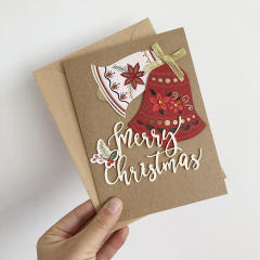 Vintage kraft paper greeting cards charistmas cards