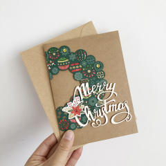 Vintage kraft paper greeting cards charistmas cards