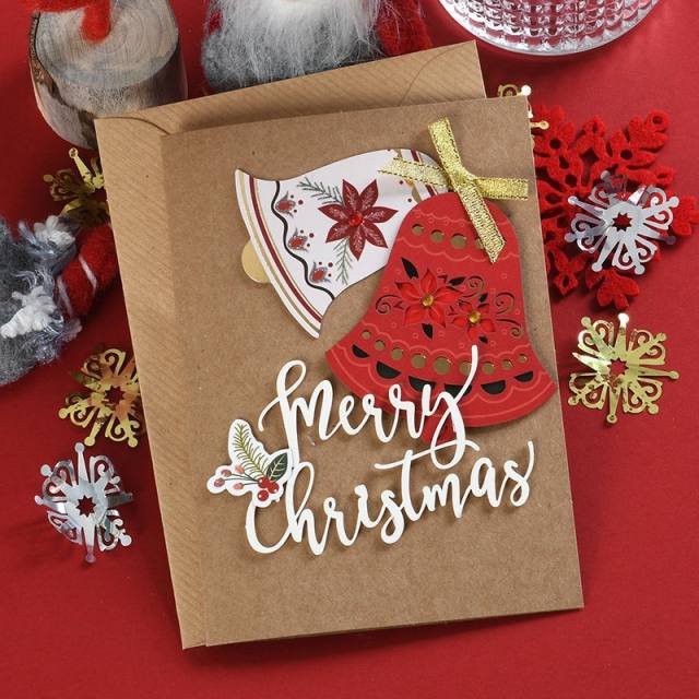 Vintage kraft paper greeting cards charistmas cards