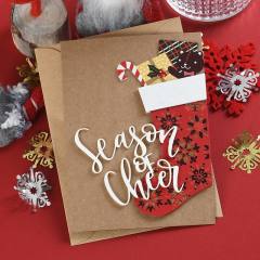 Vintage kraft paper greeting cards charistmas cards