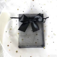 Elegant ribbon bow organza bag jewelry bag string bag 100pcs
