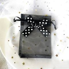Elegant ribbon bow organza bag jewelry bag string bag 100pcs