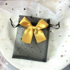 Elegant ribbon bow organza bag jewelry bag string bag 100pcs