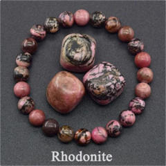 Hot sale natural stone beaded elastic bracelet