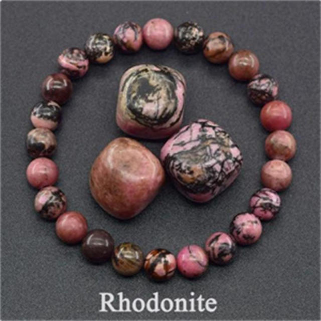 Hot sale natural stone beaded elastic bracelet
