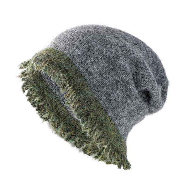 Winter mix color knitted wood yarn beanie cap