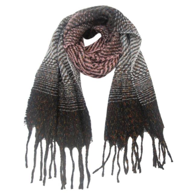 Occident fashion winter Gradient color long scarf