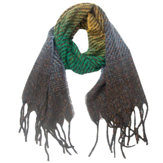Occident fashion winter Gradient color long scarf