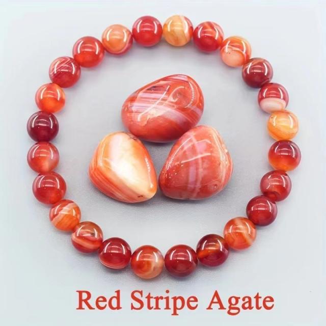 Hot sale natural stone beaded elastic bracelet