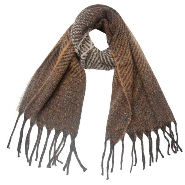 Occident fashion winter Gradient color long scarf