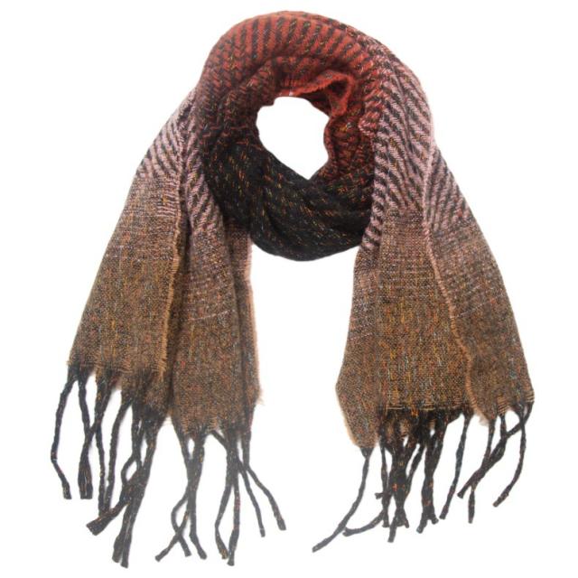 Occident fashion winter Gradient color long scarf