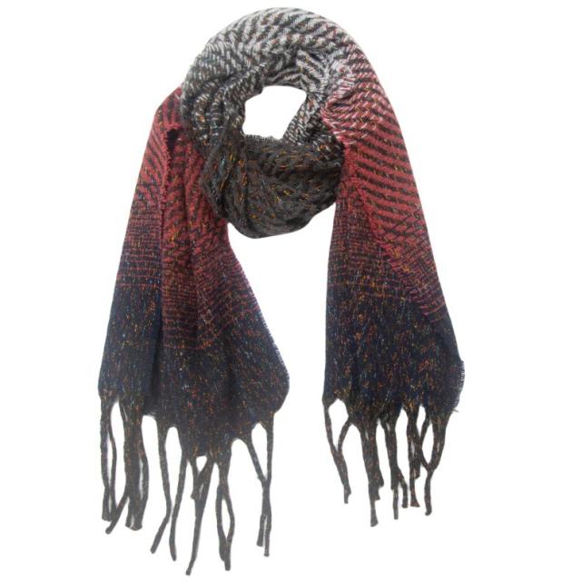 Occident fashion winter Gradient color long scarf