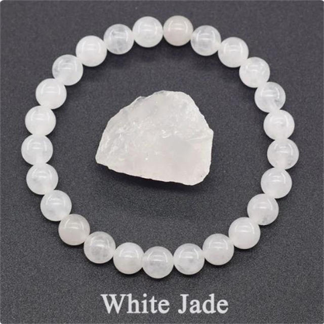 Hot sale natural stone beaded elastic bracelet