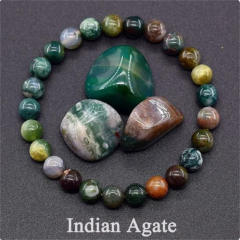 Hot sale natural stone beaded elastic bracelet