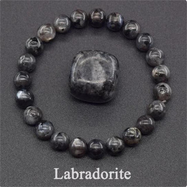 Hot sale natural stone beaded elastic bracelet