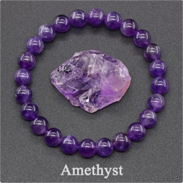 Hot sale natural stone beaded elastic bracelet