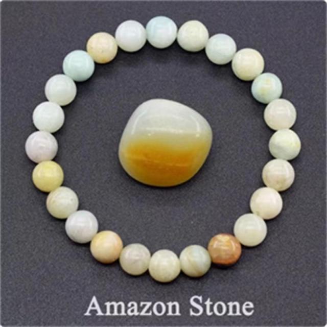Hot sale natural stone beaded elastic bracelet